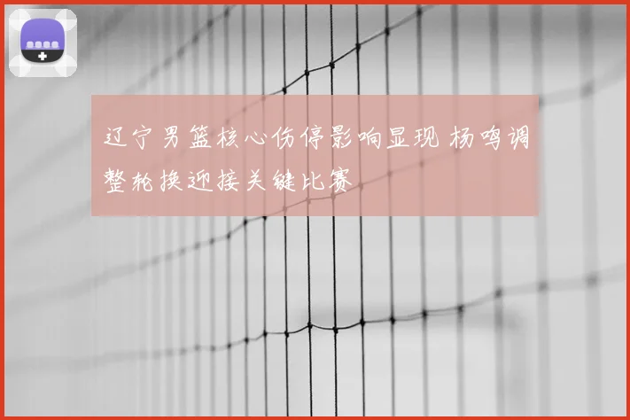 辽宁男篮核心伤停影响显现 杨鸣调整轮换迎接关键比赛